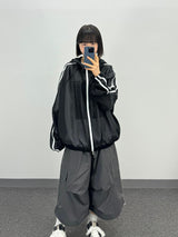 メッシュトラックフーデッドジャケット
