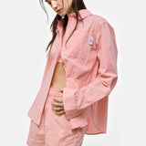 ペーパーボタンシャツセット_PINK