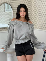 Puffy Daily Off-shoulder Sweatshirt - 2 colours