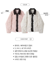 Muse Soft Color Leather Zip-Up Fur Jacket