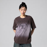 XTT136 VITAL FADE WASHING T-SHIRT (BROWN)