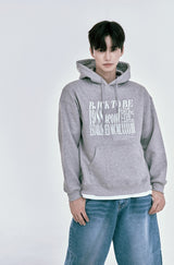 VINTAGE LETTERING CRAPHIC HOODIE B24FT03