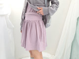 Shirring Flared Dress