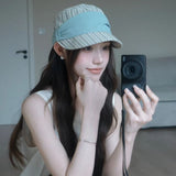 Sky Stripe Linen Octagonal Cap