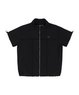 [NF] WAFFLE CHECK UTILITY SHORT SLEEVE (BLACK)_F24QB273