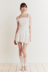 LILY FRILL DRESS ivory