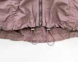 [MADE] Pained metal shirring balloon hood windbreaker two-way zip-up