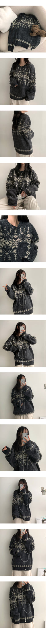 Cahu overfit Nordic knitwear
