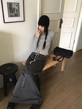 Mutin Jersey Maxi Long Skirt