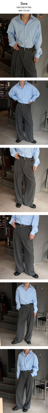 [4SEASON] Basic semi クロップ コットンシャツ(6color)