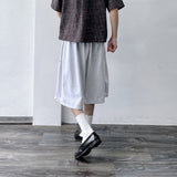 Side-Button Structured Shorts