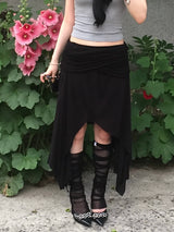 Angel Drape Unbal Long Skirt