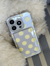 [Jelly] Big dot(yellow) Card pocket case