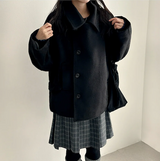 ポニーシックベルトダブルハイネックコート
