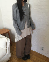 Dean Two-button round-neck Wool  cardigan