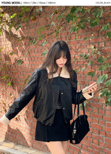 #BY Boa Collar Leather Blouson (2color)