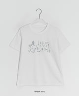 26SS★ [BAONHAUS] ポデンヌ プリント クロップショートスリーブTシャツ