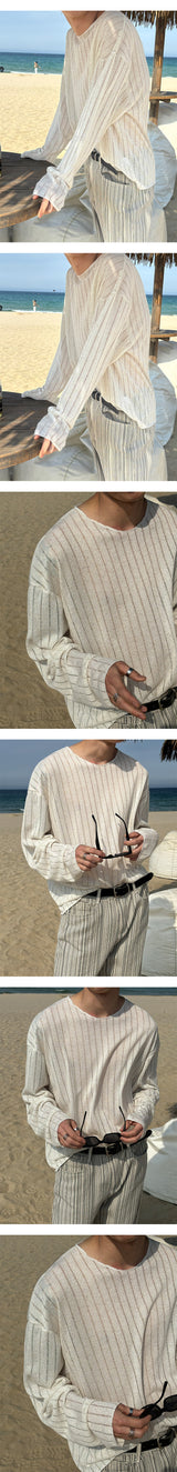 [Unisex] サマーシースルーニットTシャツ(3color)