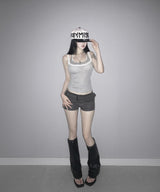 leo halter lace top (4colors)