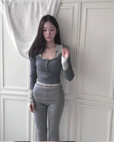 ben over low ribbed bootcut knit pt