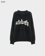 Wing angora touch knit