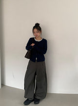 ポコルピンタックコットンワイドバルーンパンツ