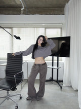 vintage purple gray pocket pants