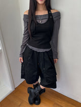 Onz Stitch Multi-Pocket Bermuda Pants