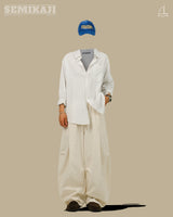 NL Non-Fade One Tuck Denim Linen Curved Pants