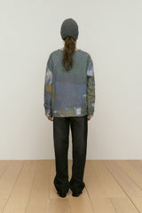 COLLECTION VINTAGE PRINTED CARDIGAN [GREEN]