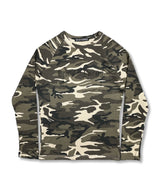 Raglan Camo Waffle Long Sleeve_Brown