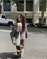 [ORIGINAL] Seer Off-Shoulder Long Sleeve T-Shirt