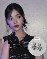 [Hearts2Hearts Yuha Piercing] コケットレースリボンリボン＆ハートハギーズピアス