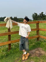 フューチャーセミクロップ半袖Tシャツ (4 Colors)
