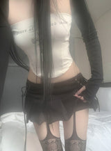 janenne low-waist corset skirt (black)