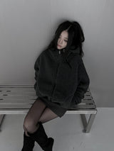 [unisex] シェルパフーディーフリースジップアップ (2color)