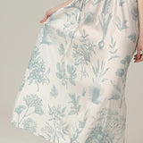 LOTUS silky flower maxi dress [green]