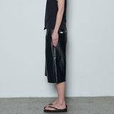 LEATHER SHORTS BLACK