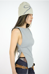 side slit boat sleeveless(3color)