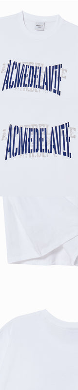 25FW DOUBLE LAYER LOGO WIDE SHORT SLEEVE T-SHIRT WHITE