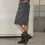 Shirring Midi Skirt