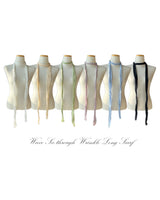 Wave See-through Wrinkle Long Scarf