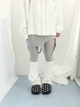 Punch Damage Hooded Knitwear Zip-Up