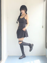 Shirring Flared Dress