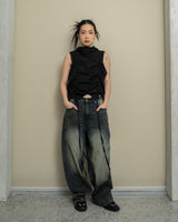  Line Up Snow Washed Baggy Jeans