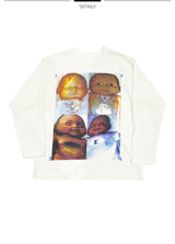 Embryo abcdベビーホワイト長袖Tシャツ