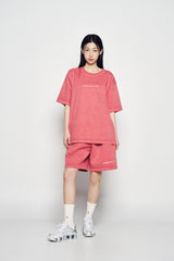 25SS シンプルロゴピグメントショートパンツ ピンク