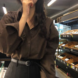 [High density fabric] ブリテンボキシーフィットオータムコットンシャツ