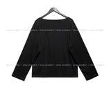 バタフルプリントオフショルダー長袖Tシャツ
