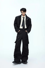 Deconstructed Utility Cropped Jacket